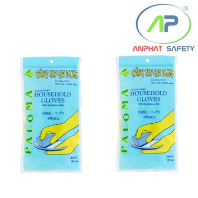 Găng tay cao su gia dụng có lót lông cotton hiệu Paloma Size L (9 - 9½ )